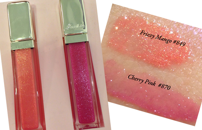 Guerlain KissKiss Gloss Cherry Pink & Frizzy Mango